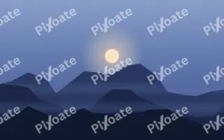 Blue Hour II — dark blue sunset background, variation II