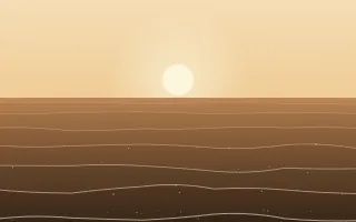 Champagne Coast III — light beige, orange and brown sunset background, variation III