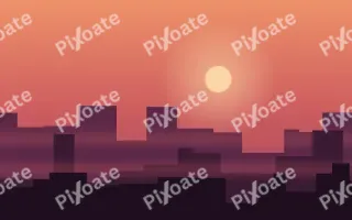 Crimson City II — colourful orange, pink and black sunset background, variation II