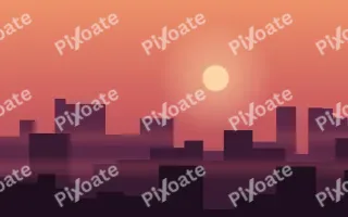 Crimson City III — colourful orange, pink and black sunset background, variation III