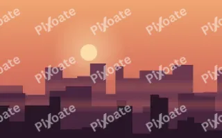 Harbor Lights Dusk III — colourful orange, red and pink sunset background, variation III