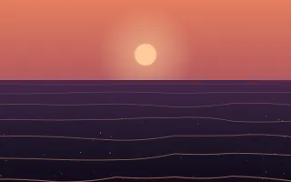 Ink Sunset Sea — dark orange and purple sunset background