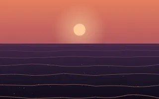 Ink Sunset Sea II — dark orange and purple sunset background, variation II