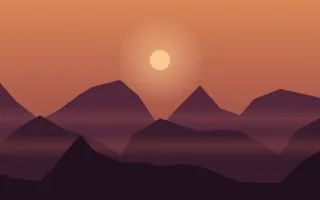 Last Ember Ridge III — dark orange, red and black sunset background, variation III