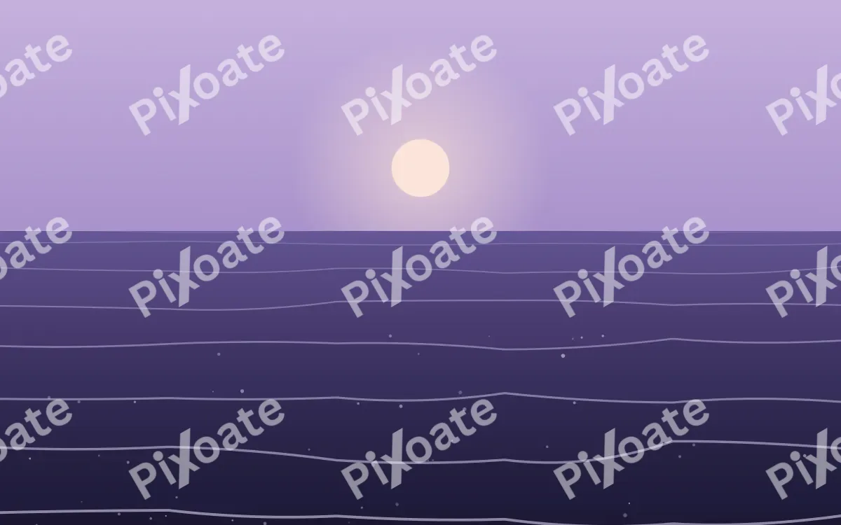Lavender Calm Sea — colourful purple and blue sunset background