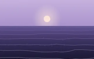 Lavender Calm Sea — colourful purple and blue sunset background
