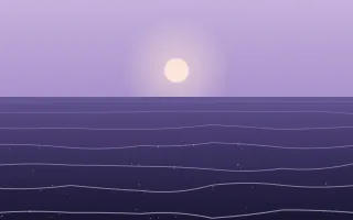 Lavender Calm Sea II — colourful purple and blue sunset background, variation II