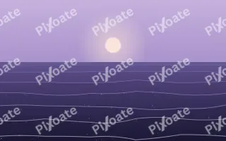 Lavender Calm Sea II — colourful purple and blue sunset background, variation II