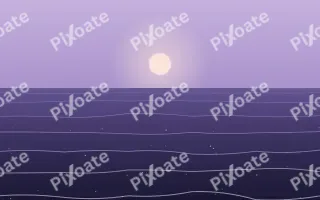 Lavender Calm Sea III — colourful purple and blue sunset background, variation III
