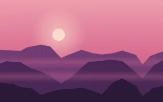 Magenta Ridge II — colourful red, pink and purple sunset background, variation II