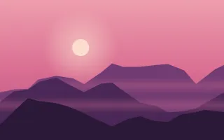 Magenta Ridge III — colourful red, pink and purple sunset background, variation III