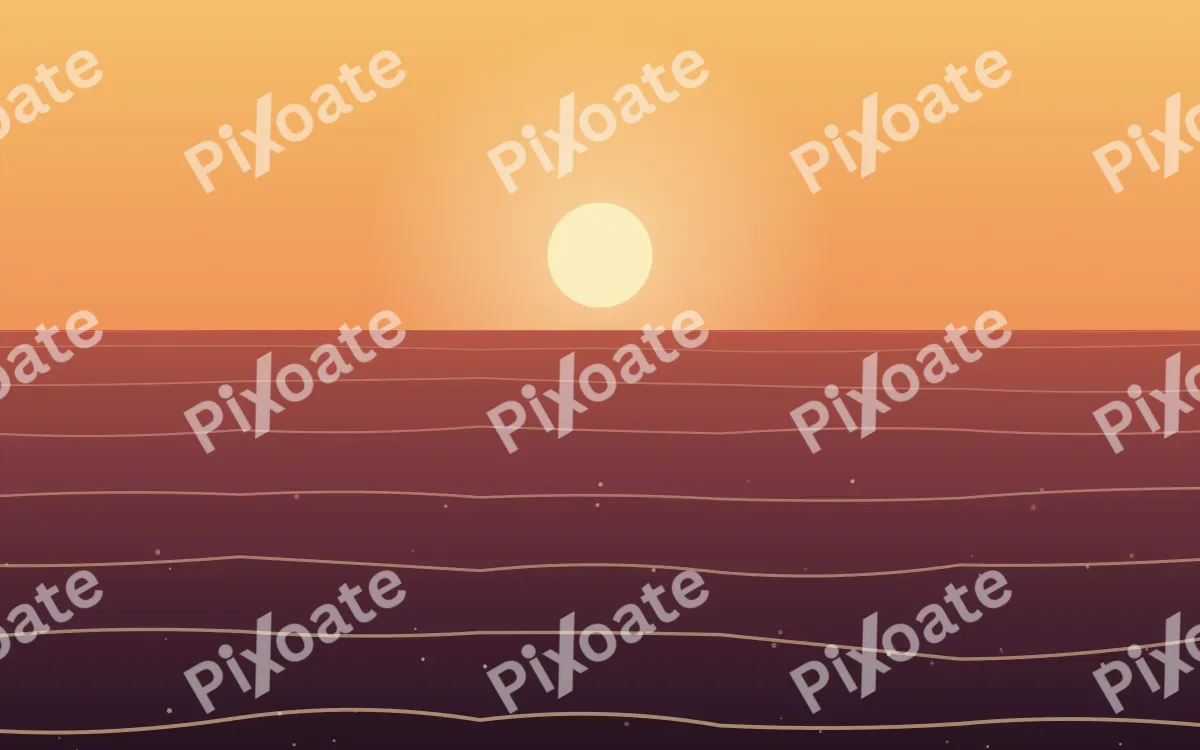 Molten Horizon — colourful orange, red and pink sunset background