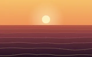 Molten Horizon — colourful orange, red and pink sunset background