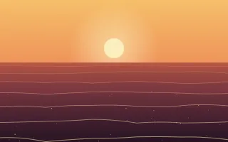 Molten Horizon III — colourful orange, red and pink sunset background, variation III