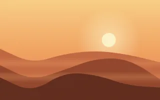 Tangerine Dunes — colourful orange and brown sunset background