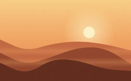 Tangerine Dunes — colourful orange and brown sunset background