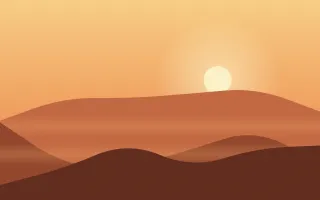 Tangerine Dunes II — colourful orange and brown sunset background, variation II