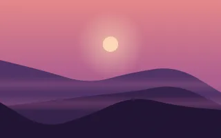 Violet Afterglow — colourful red and purple sunset background