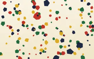 Accra Festival Floor III — light gold, green and beige terrazzo background, variation III
