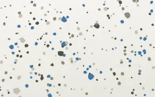 Athens Fragment Micro III — light yellow, blue and white terrazzo background, variation III