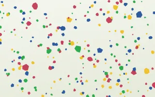 Bahia Brights Micro II — light blue, gold and white terrazzo background, variation II