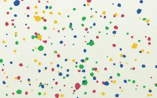 Bahia Brights Micro III — light blue, gold and white terrazzo background, variation III