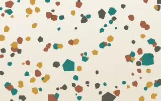 Casablanca Terrazzo II — light teal, gold and white terrazzo background, variation II