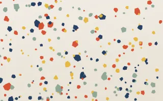 Classic Terrazzo Fine — light red, blue and white terrazzo background