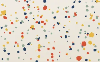 Classic Terrazzo Fine II — light red, blue and white terrazzo background, variation II