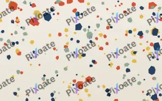 Classic Terrazzo Fine III — light red, blue and white terrazzo background, variation III