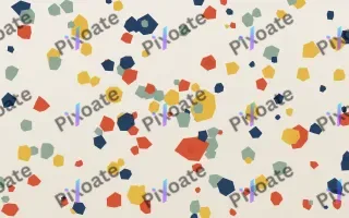 Classic Terrazzo II — light red, blue and white terrazzo background, variation II