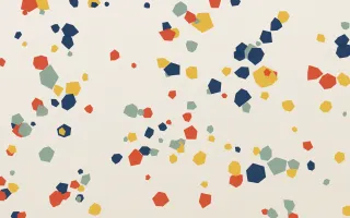 Classic Terrazzo III — light red, blue and white terrazzo background, variation III