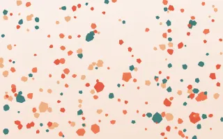 Coral Reef Terrazzo Fine III — light orange, red and white terrazzo background, variation III