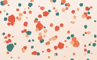 Coral Reef Terrazzo II — light orange, red and white terrazzo background, variation II