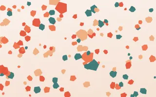 Coral Reef Terrazzo III — light orange, red and white terrazzo background, variation III