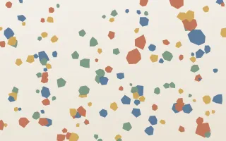Fresco Terrazzo II — light orange, blue and white terrazzo background, variation II