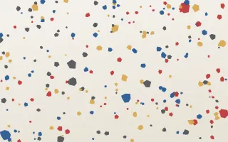 Istanbul Mix Micro III — light blue, red and white terrazzo background, variation III