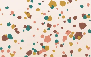 Jaipur Crush II — light orange, teal and white terrazzo background, variation II