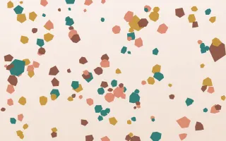 Jaipur Crush III — light orange, teal and white terrazzo background, variation III