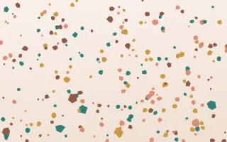Jaipur Crush Micro — light orange, teal and white terrazzo background