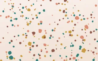 Jaipur Crush Micro II — light orange, teal and white terrazzo background, variation II