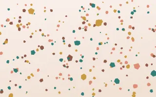 Jaipur Crush Micro III — light orange, teal and white terrazzo background, variation III