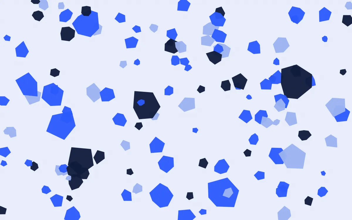 Klein Pop Fleck — colourful blue and white terrazzo background