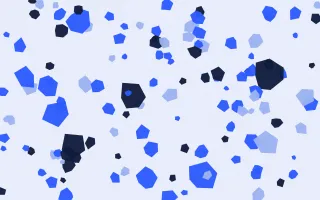 Klein Pop Fleck — colourful blue and white terrazzo background