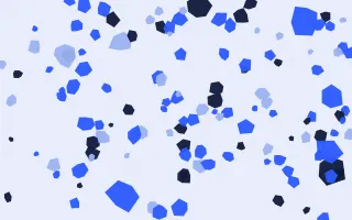 Klein Pop Fleck II — colourful blue and white terrazzo background, variation II