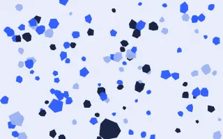 Klein Pop Fleck III — colourful blue and white terrazzo background, variation III