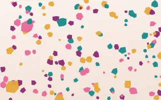 Oaxaca Fiesta Floor II — light pink, gold and white terrazzo background, variation II