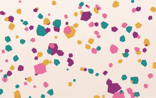 Oaxaca Fiesta Floor III — light pink, gold and white terrazzo background, variation III