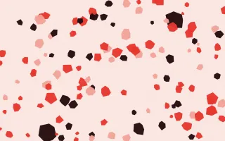 Signal Red Pop Fleck III — colourful red and black terrazzo background, variation III