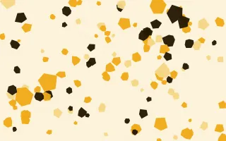 Solar Pop Fleck II — colourful gold, black and beige terrazzo background, variation II